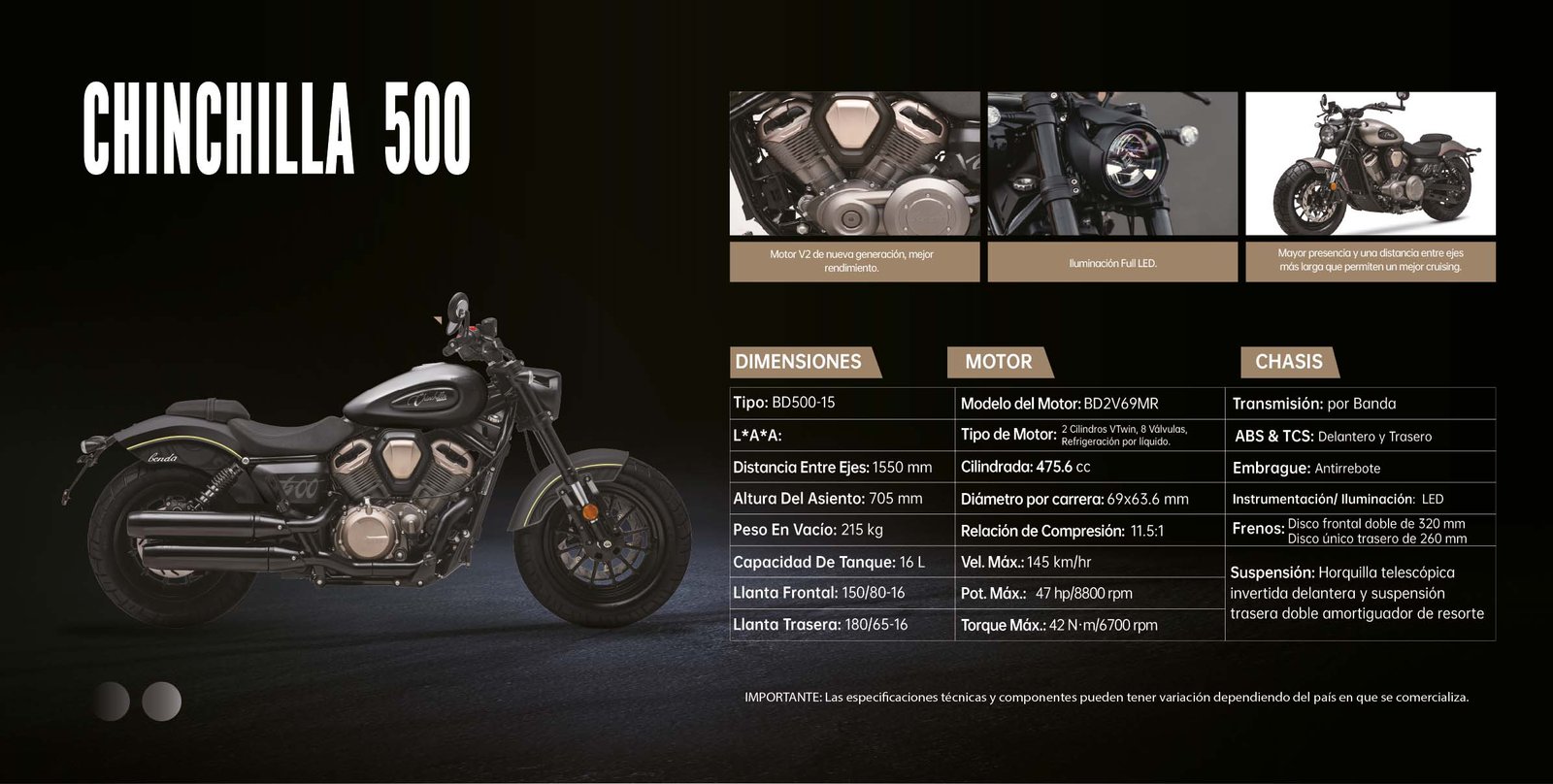 FICHA TECNICA cHINCHILLA 500